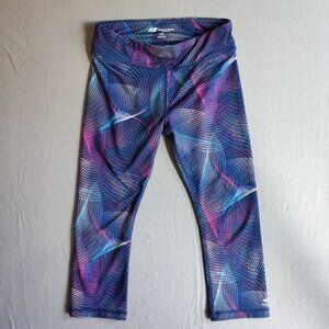Skechers Sport leggings girls size L (10-12) purple with geometric pattern